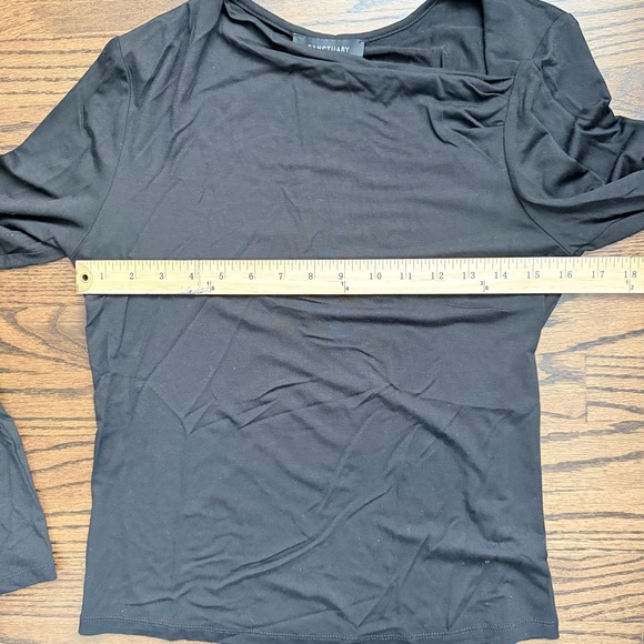 NWT Sanctuary Women’s Black Asymmetrical Long Sleeve Top - size medium - Picture 8 of 9